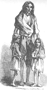 Bridget O Donnell and Her Children, from The Illustrated London News  1849.gif